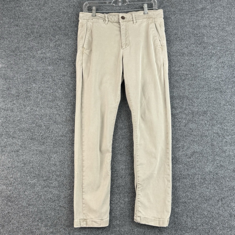 Faherty Coastline Chino Pants Mens 30x30 Stone Tailored Fit Stretch Tencel